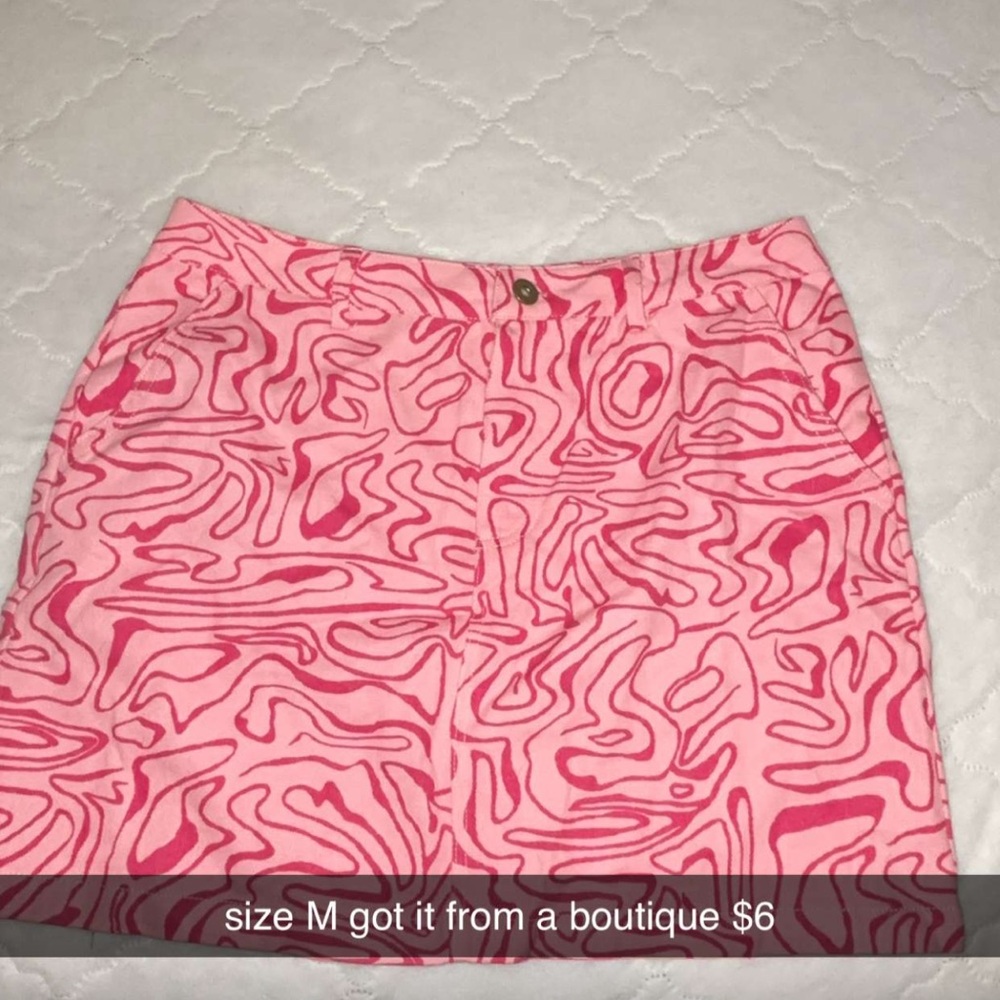 Love Riche Pink Mini Pencil Skirt with Cargo Style